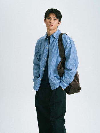 Field Pocket Shirt Jacket (Stripe White)