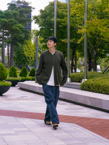 Light Wholegarments Cardigan (Charcoal)