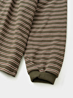 Stripe Long Sleeve Tee (Stripe Khaki)