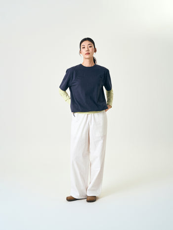 Relaxed Half String Tee (Melange Gray)