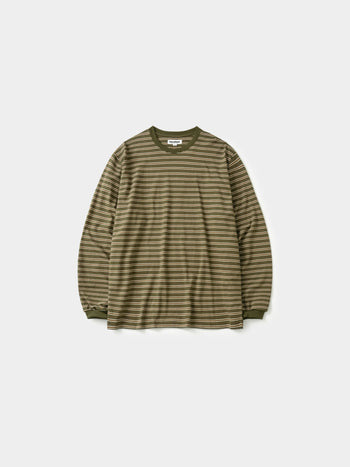 Stripe Long Sleeve Tee (Stripe Khaki)