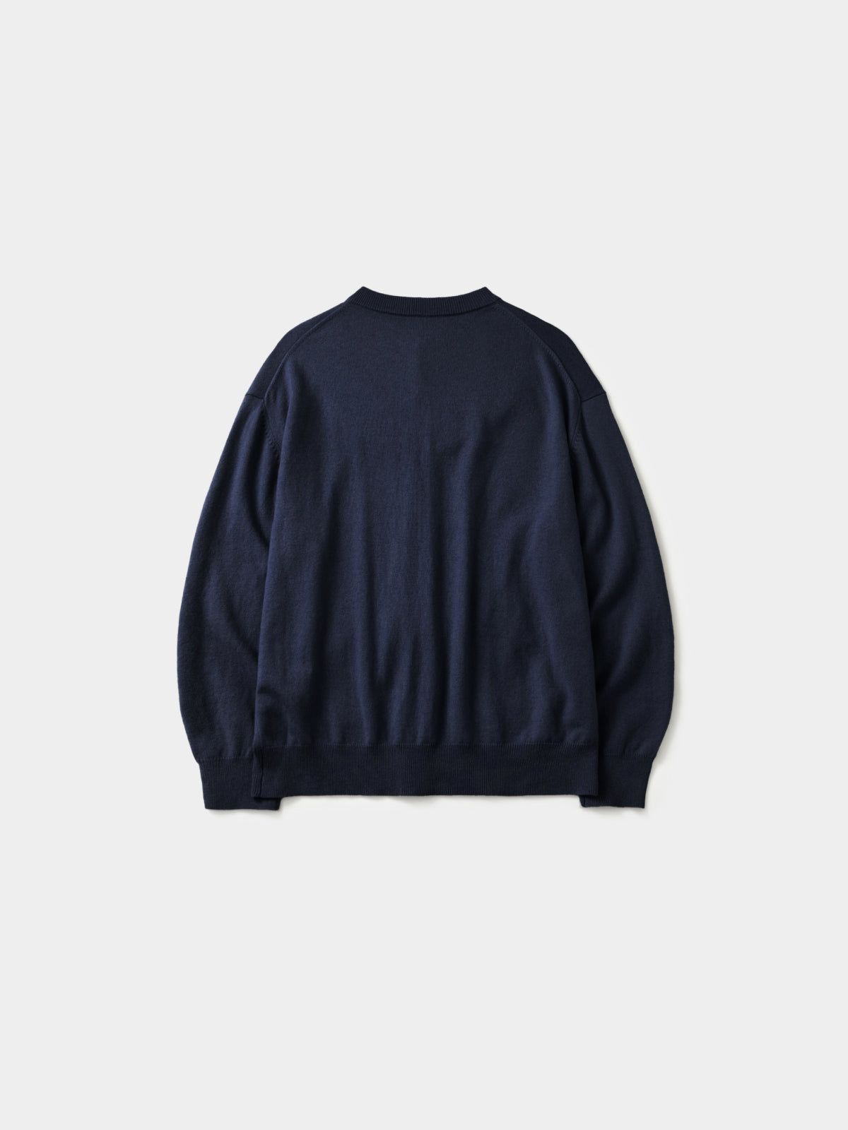 Daily Wool Round Cardigan (Navy)