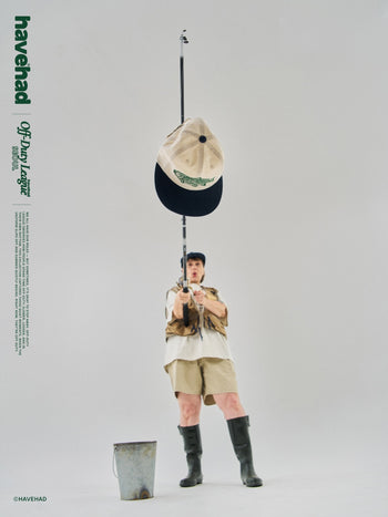 ODL Trout Soft Flat Cap (Ivory-Navy)