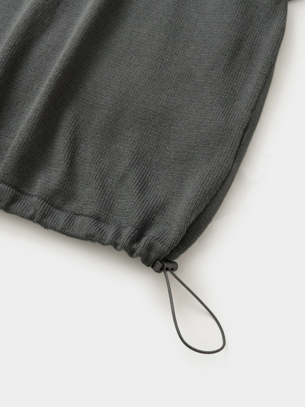 Airy Cotton Collar Knit (Charcoal)