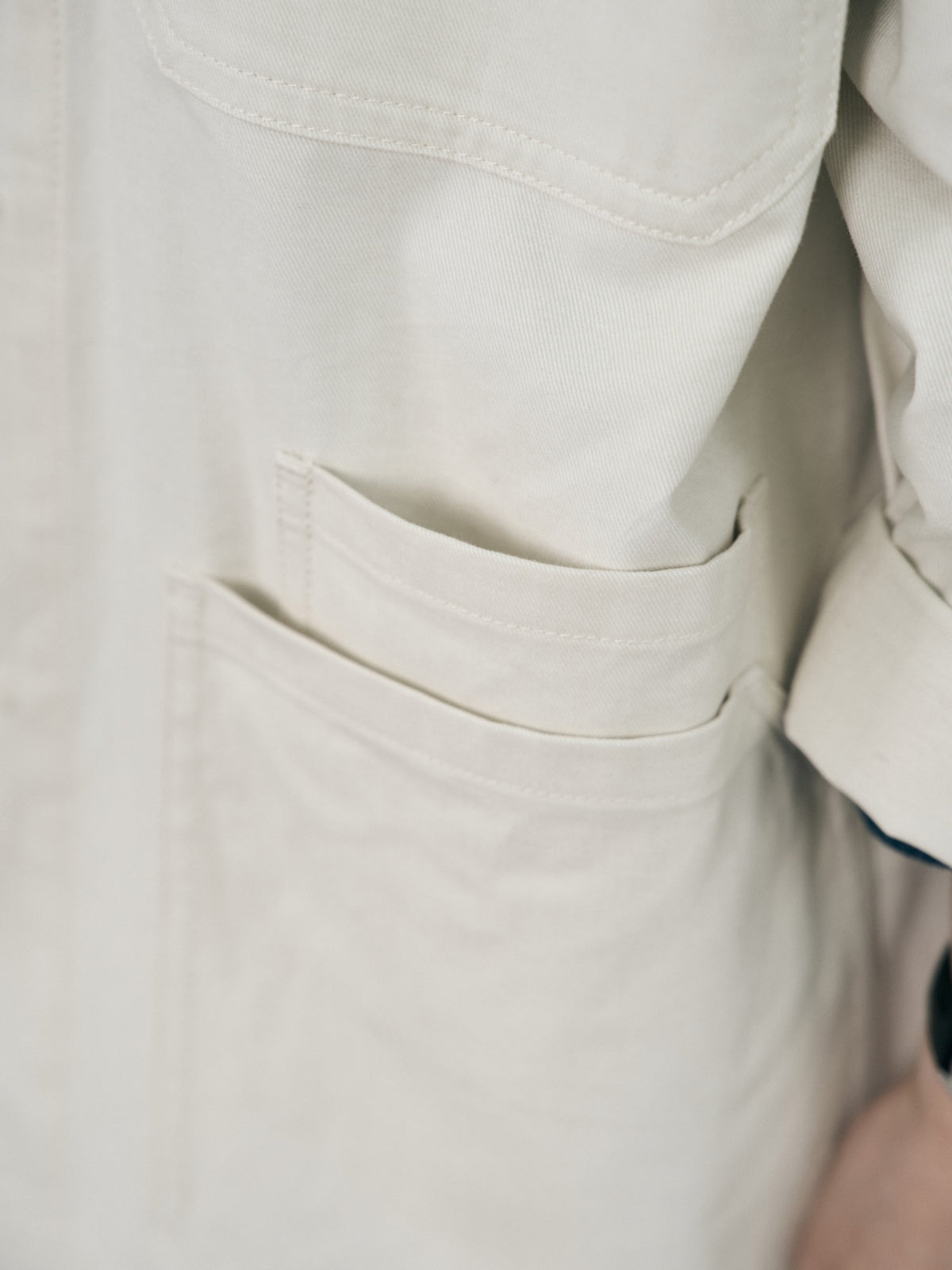 Twill Cotton Chore Jacket (Ecru)
