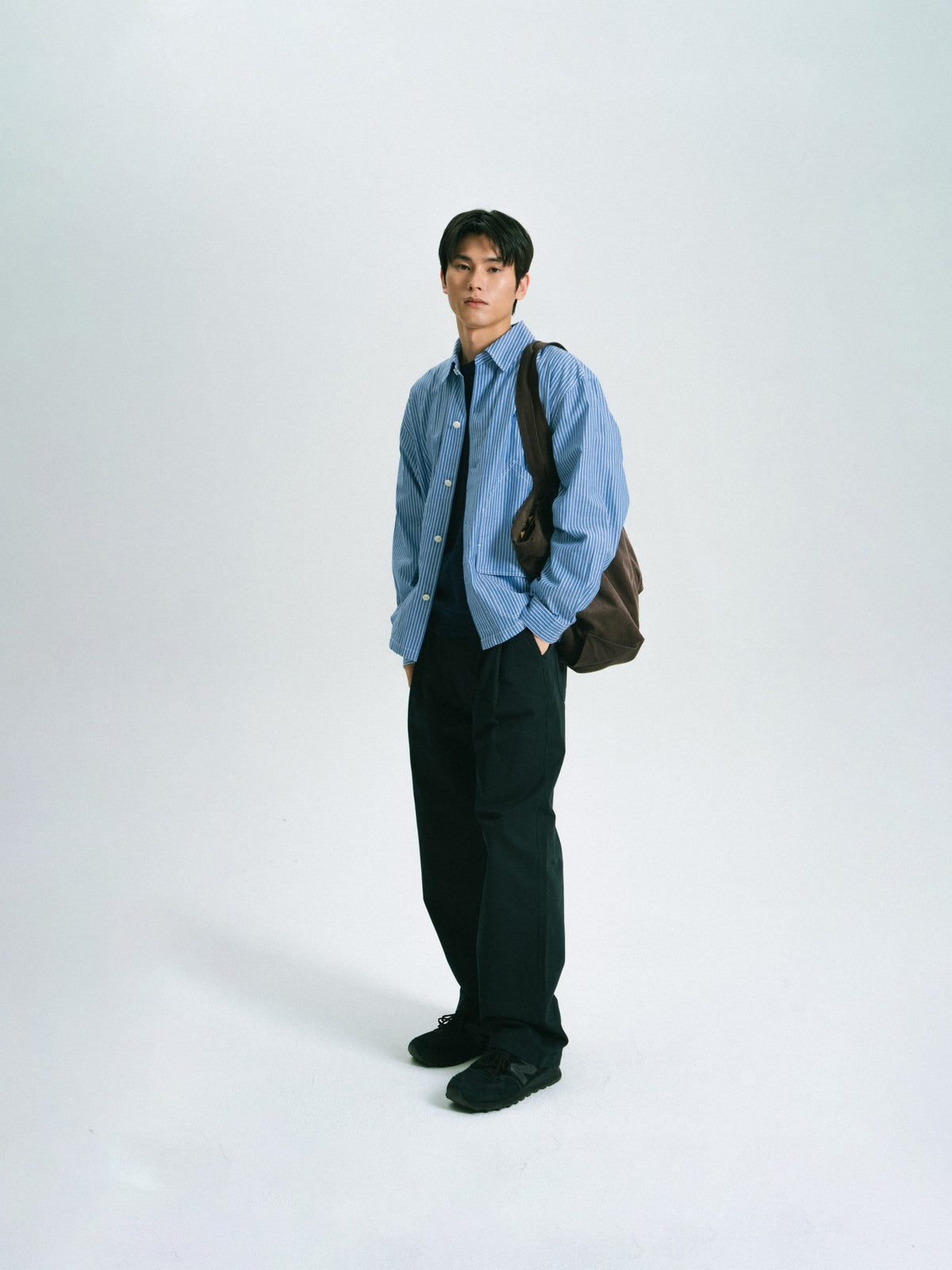 Field Pocket Shirt Jacket (Stripe White)