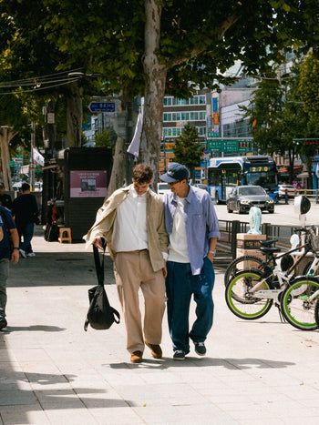 Loose Fit Pin-tuck Denim Pants - Mid Indigo | A1 (M)