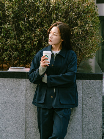 25ss City Worker Pin-tuck Trouser - Navy | A2 (L)