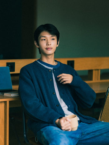 Double Stripe String Tee (Charcoal)