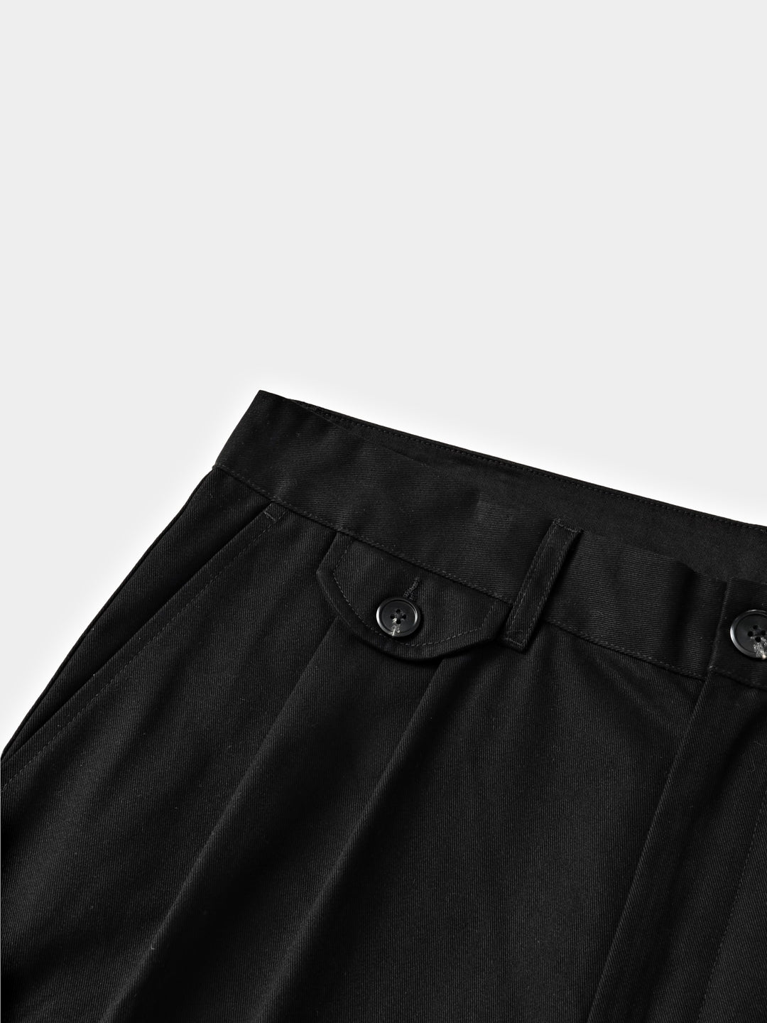 Everyday Pin-tuck Chino Pants (Black)