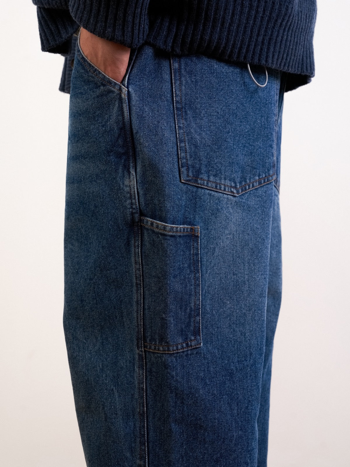 Heavy Cotton Carpenter Pants (Denim Blue)