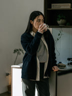 2way Zip-up Cardigan (Navy)
