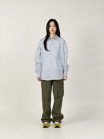 Breeze Logo Check Shirts (Check Blue)