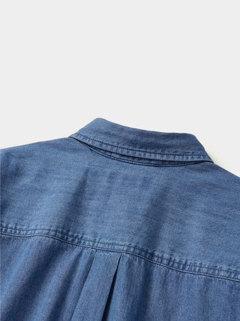 Double Pocket Denim Shirts (Denim Blue)