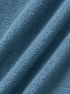 Two-tone Strap Fleece Jacket (Blue)