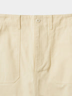 Herringbone Twill Fatigue Skirt (Butter)
