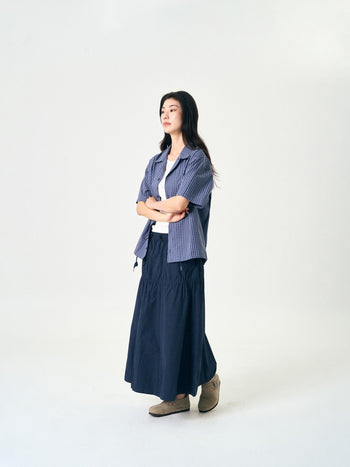 Light String Tiered Skirt (Navy)
