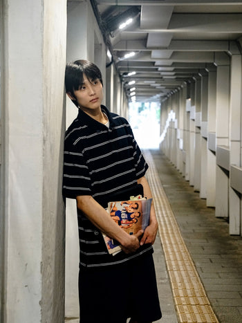 Oversized Stripe Polo Shirts (Green)