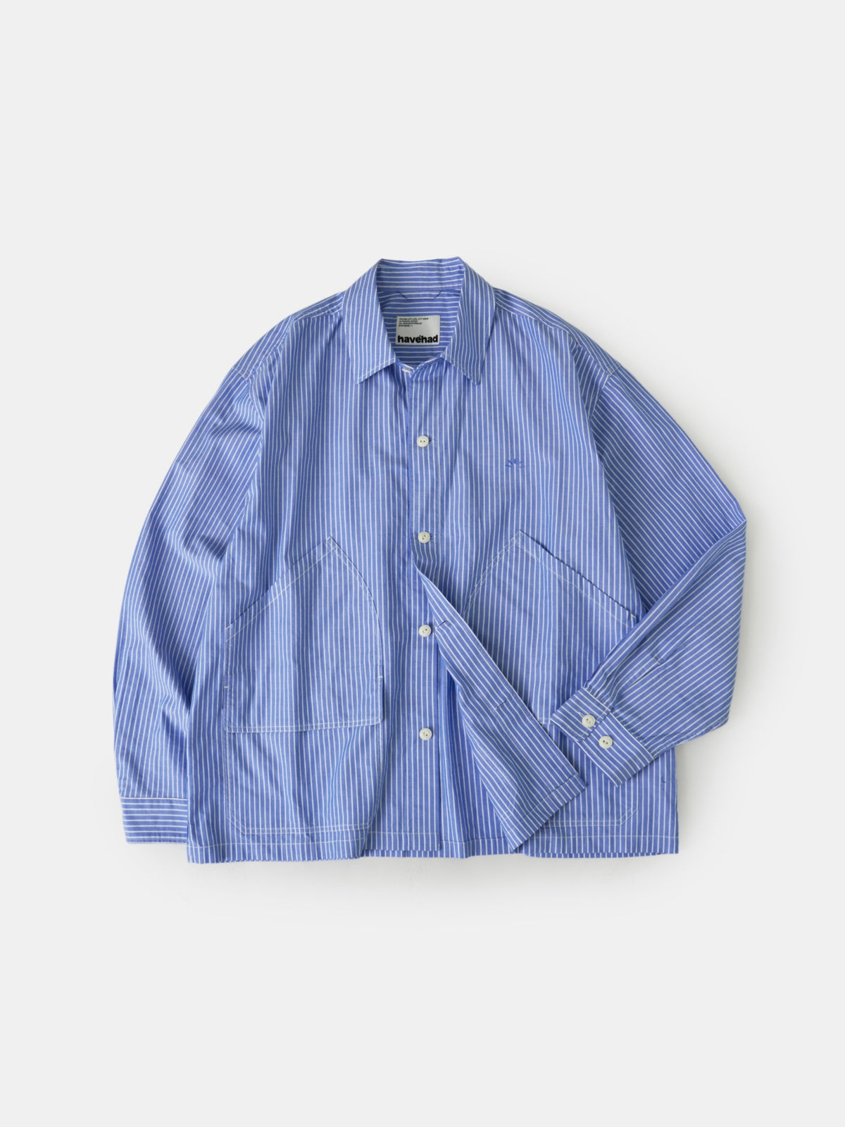 Field Pocket Shirt Jacket (Stripe Blue)