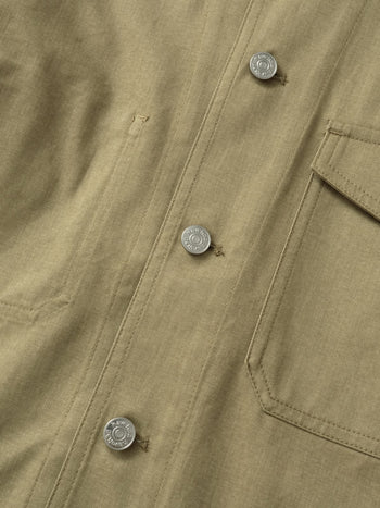 Twill Cotton Chore Jacket (Light Khaki)