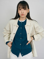 Twill Cotton Chore Jacket (Ecru)
