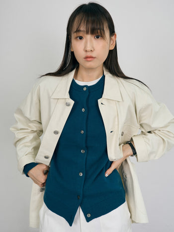 Twill Cotton Chore Jacket (Ecru)