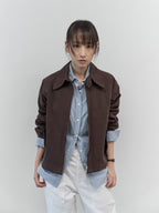 Glen Cotton Drizzler Jacket (Brown)