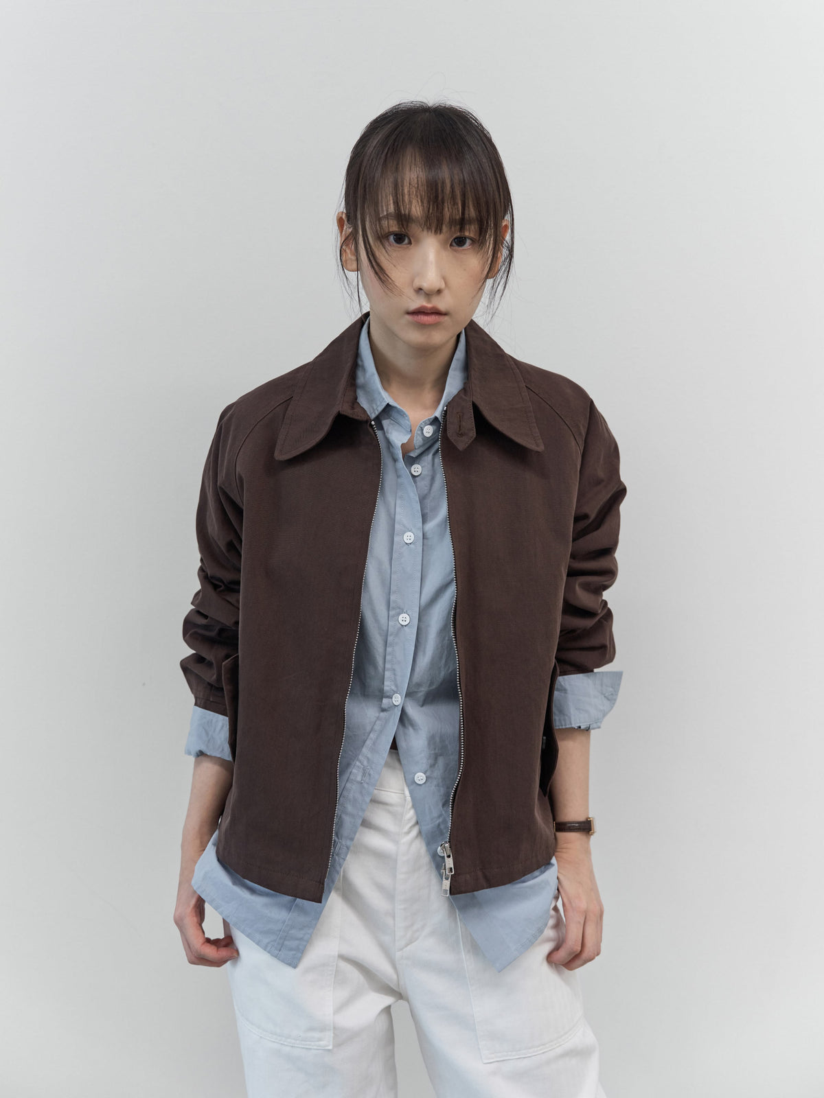 Glen Cotton Drizzler Jacket (Brown)