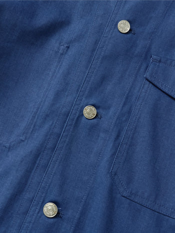 Twill Cotton Chore Jacket (Blue)