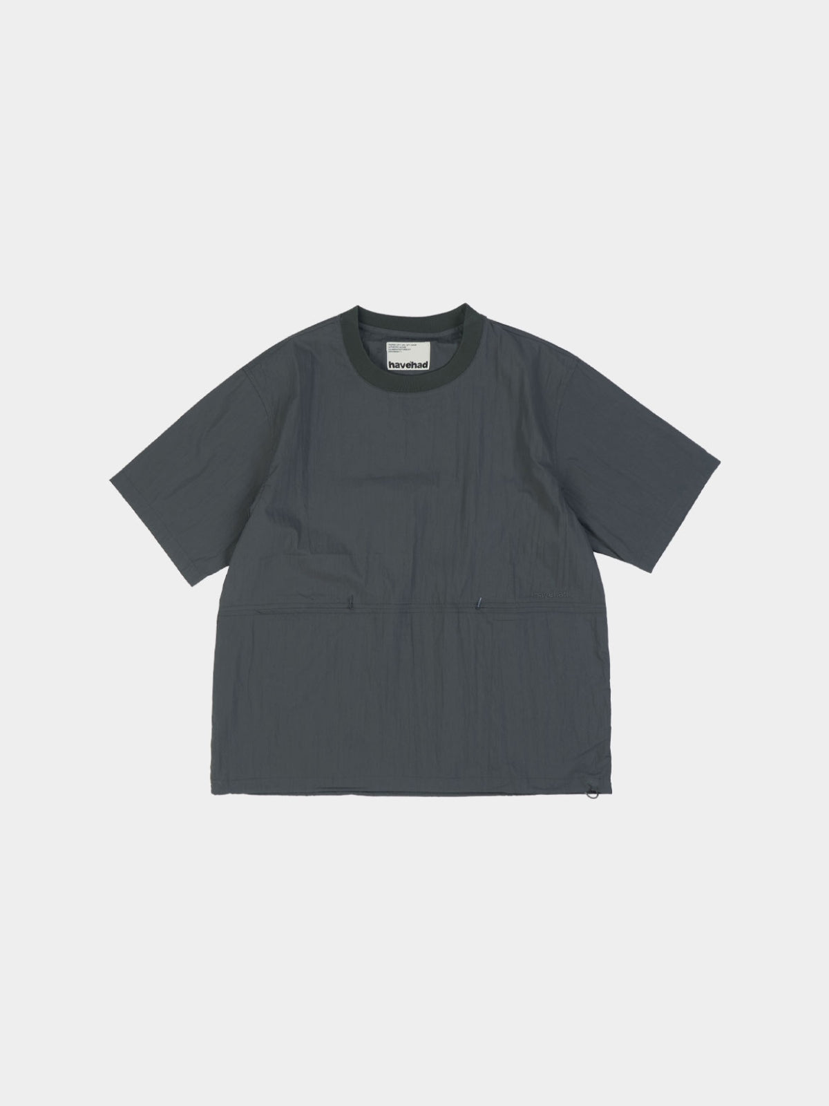 Pocket Volume String Half Tee (Charcoal)