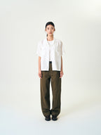 Double Pocket Slub Shirts (White)