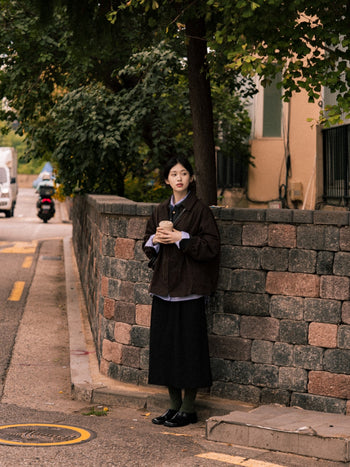 Washed Pocket Utility Jacket (Brown)