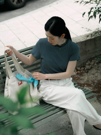 Classic Stripe Tee (Light Blue)