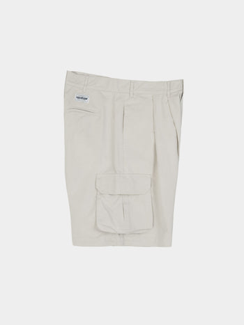 Utility Pin-tuck Cargo Shorts - Ecru | A3 (XL)