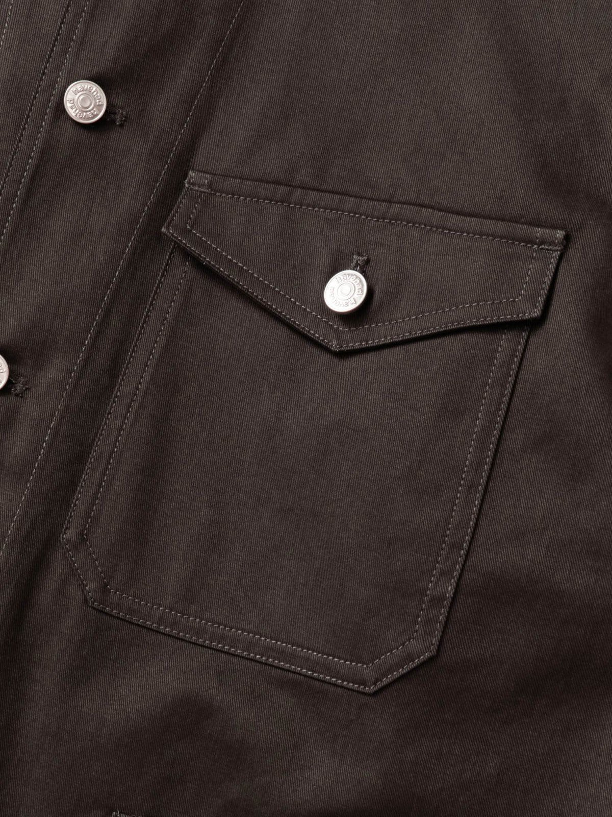 Twill Cotton Chore Jacket (Charcoal)