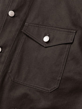 Twill Cotton Chore Jacket (Charcoal)