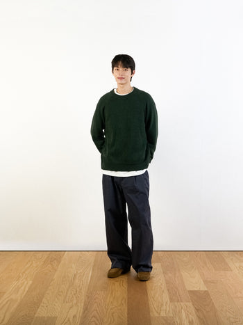 Yak Wool Crewneck Sweater (Navy)