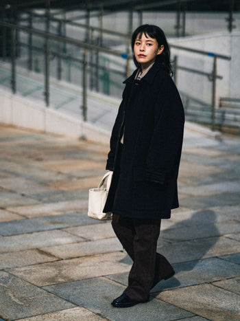 City Wool Half Coat (Navy)