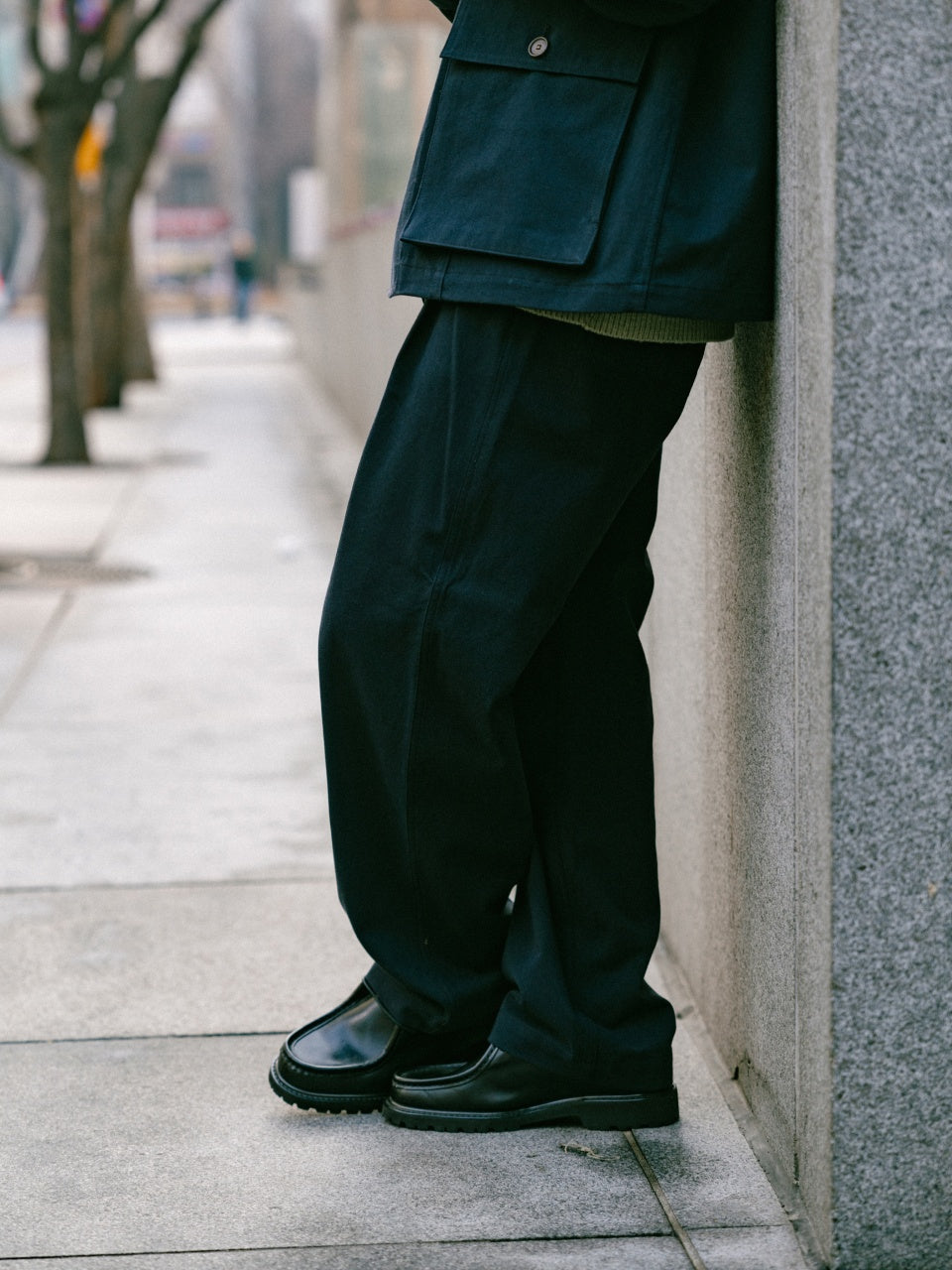 25ss City Worker Pin-tuck Trouser - Soft Navy | A1 (M)