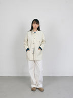 Twill Cotton Chore Jacket (Ecru)