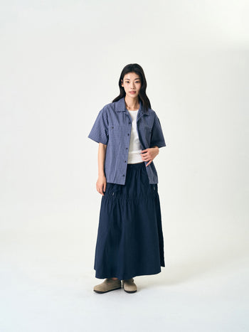 Light String Tiered Skirt (Navy)