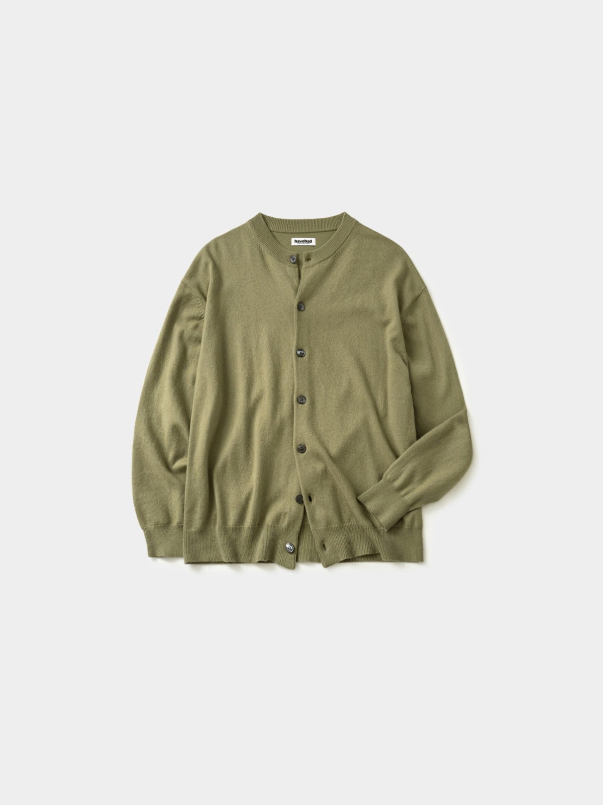 Daily Wool Round Cardigan (Olive)