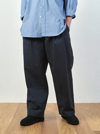 Office Belted Pin-tuck Pants (Khaki)