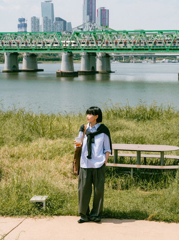 (W)Office Belted Pin-tuck Pants - Khaki | W0 (S)