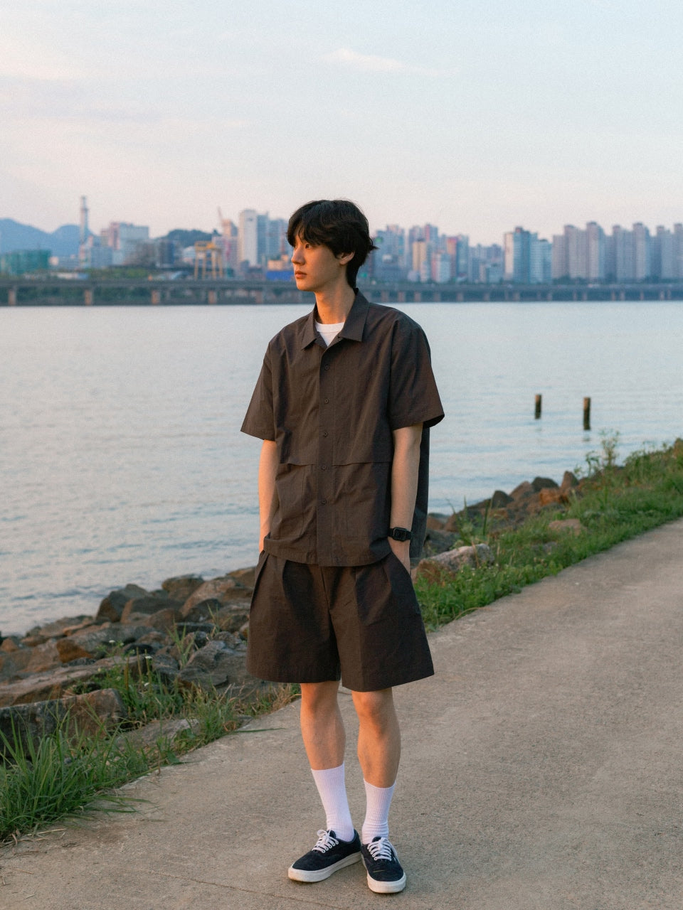City Summer Light Banding Shorts (Charcoal)