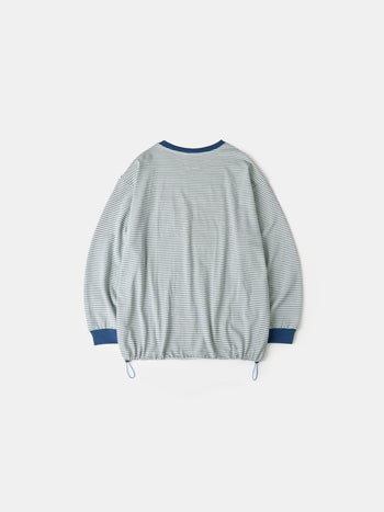Double Stripe String Tee (Blue Green)