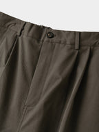 City Worker Pin-tuck Trouser (Ash Brown)