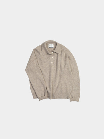 Yak Wool Collar Knit (Beige)