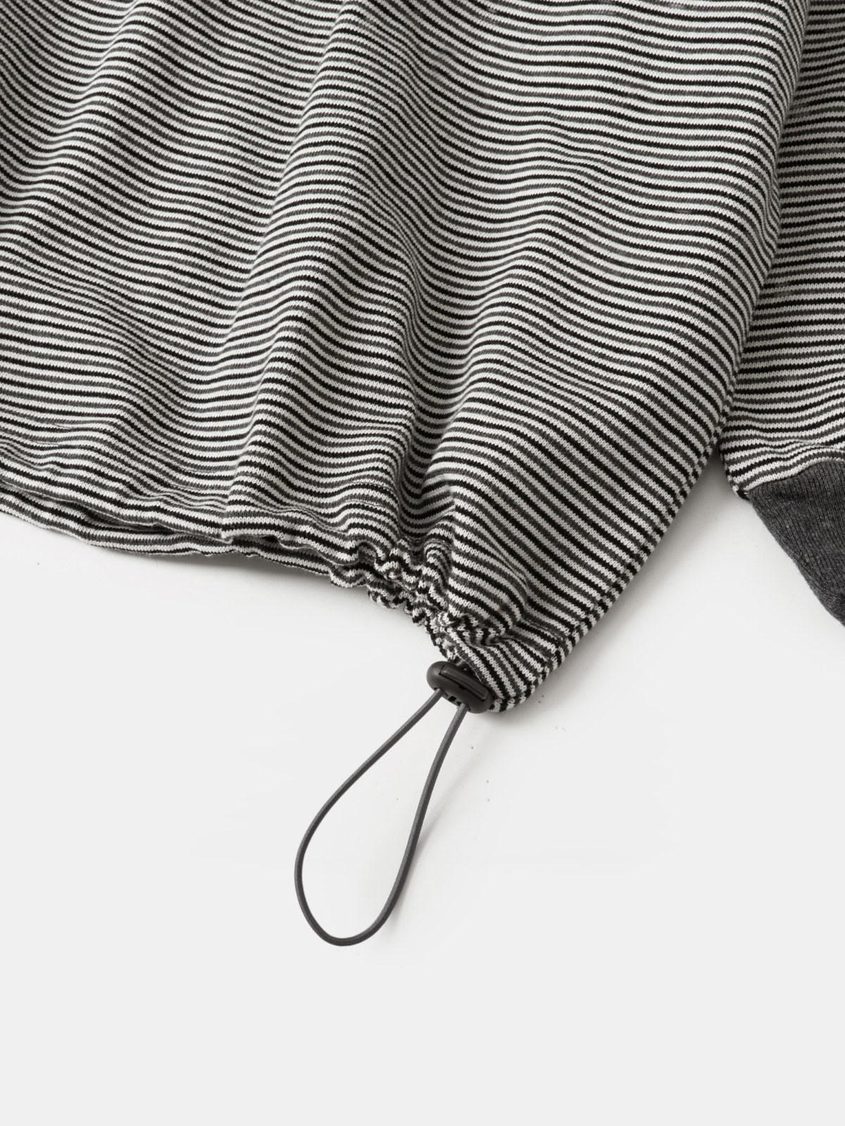 Double Stripe String Tee (Charcoal)