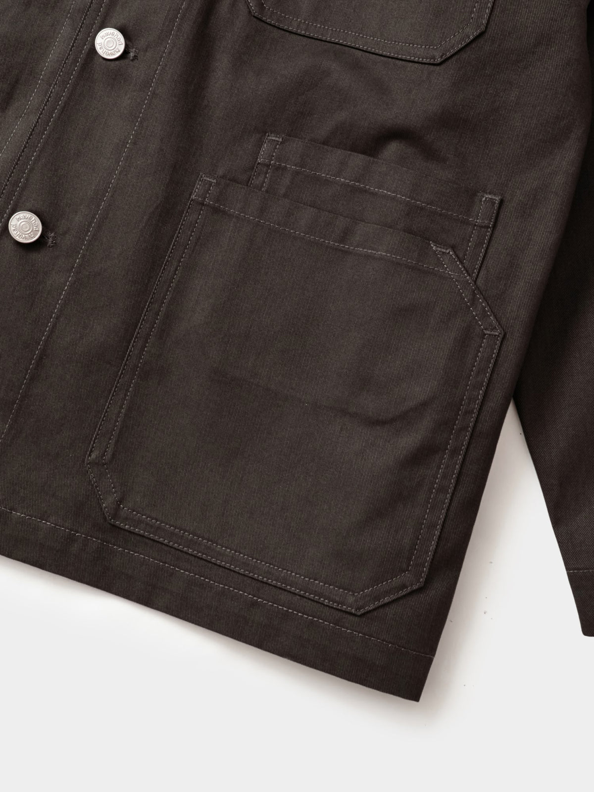Twill Cotton Chore Jacket (Charcoal)